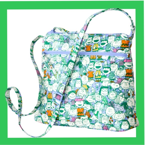 NWT! VERA BRADLEY X PEANUTS CROSSBODY MULTI ZIPPER POCKETS BAG W ADJ. STRAP. NEW - Picture 16 of 16